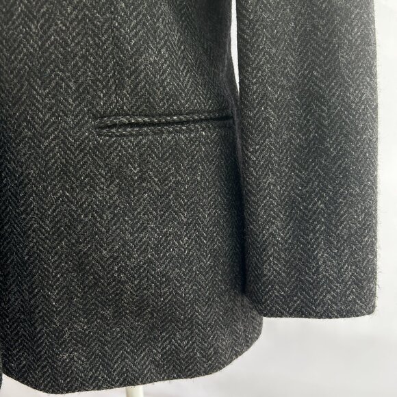 Lauren Ralph Lauren 100% Lambswool Charcoal Gray Blazer Women’s Size 6P petite - Picture 5 of 14